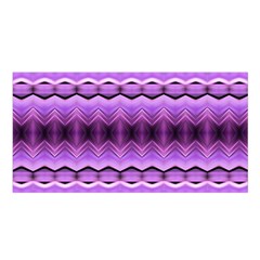 Purple Pink Zig Zag Pattern Satin Shawl