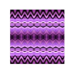 Purple Pink Zig Zag Pattern Small Satin Scarf (Square)