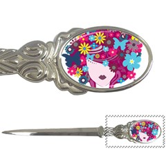 Beautiful Gothic Woman With Flowers And Butterflies Hair Clipart Letter Openers