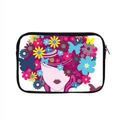 Beautiful Gothic Woman With Flowers And Butterflies Hair Clipart Apple MacBook Pro 15  Zipper Case