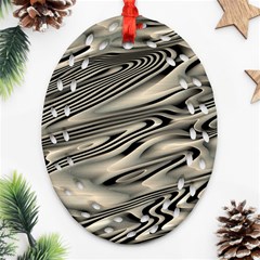 Alien Planet Surface Oval Filigree Ornament (Two Sides)