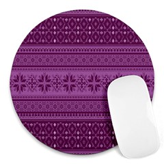 Pattern Round Mousepads by Valentinaart