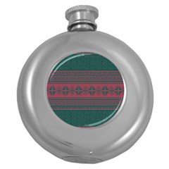 Pattern Round Hip Flask (5 Oz) by Valentinaart