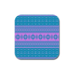 Pattern Rubber Square Coaster (4 Pack)  by Valentinaart