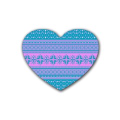 Pattern Rubber Coaster (heart)  by Valentinaart