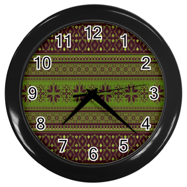 Pattern Wall Clocks (Black)