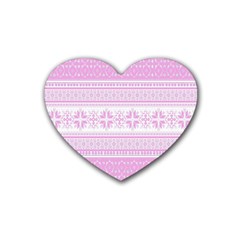 Pattern Heart Coaster (4 Pack)  by Valentinaart