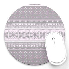 Pattern Round Mousepads by Valentinaart