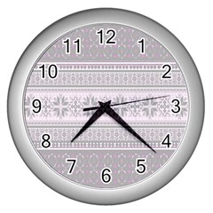 Pattern Wall Clocks (silver) 