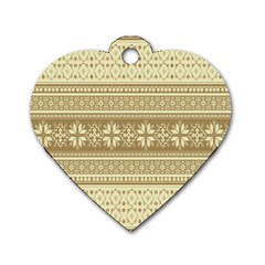 Pattern Dog Tag Heart (two Sides) by Valentinaart