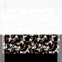 Dark Chinoiserie Floral Collage Pattern Rectangular Jigsaw Puzzl by dflcprints