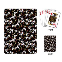 Dark Chinoiserie Floral Collage Pattern Playing Card by dflcprints