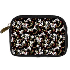 Dark Chinoiserie Floral Collage Pattern Digital Camera Cases by dflcprints