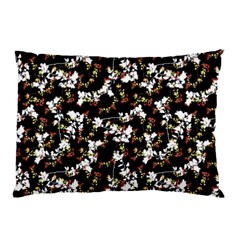 Dark Chinoiserie Floral Collage Pattern Pillow Case (two Sides) by dflcprints