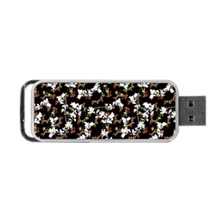 Dark Chinoiserie Floral Collage Pattern Portable Usb Flash (one Side) by dflcprints