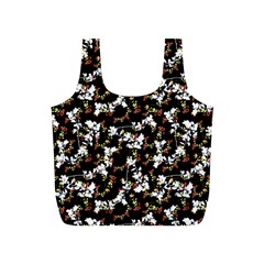 Dark Chinoiserie Floral Collage Pattern Full Print Recycle Bags (s)  by dflcprints