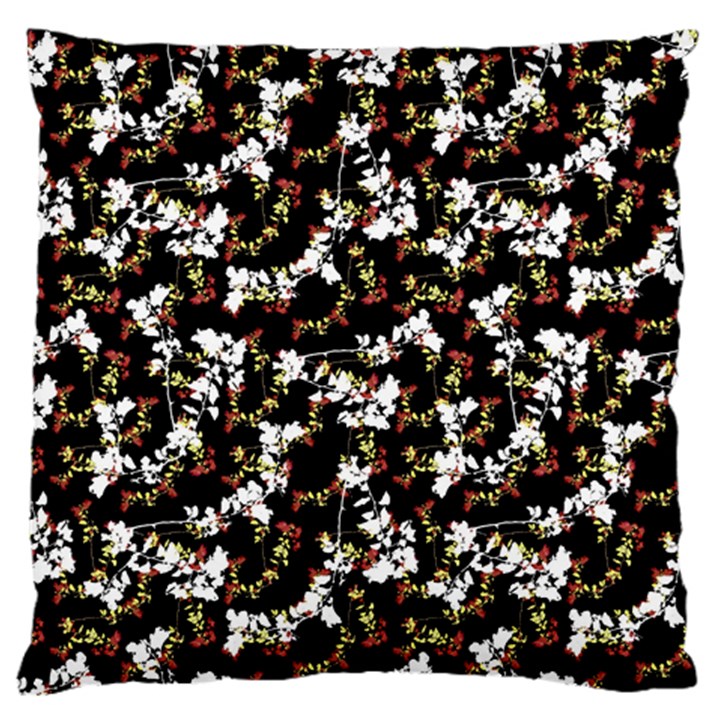 Dark Chinoiserie Floral Collage Pattern Standard Flano Cushion Case (Two Sides)