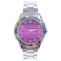 Pattern Stainless Steel Analogue Watch by Valentinaart