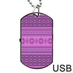 Pattern Dog Tag Usb Flash (one Side) by Valentinaart