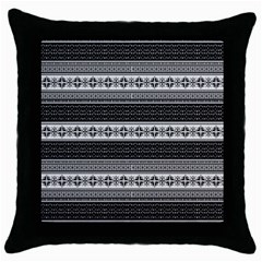 Pattern Throw Pillow Case (black) by Valentinaart