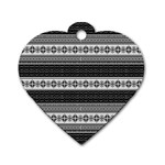 Pattern Dog Tag Heart (One Side) Front