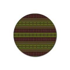 Pattern Rubber Round Coaster (4 Pack)  by Valentinaart