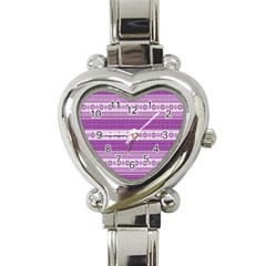 Pattern Heart Italian Charm Watch by Valentinaart