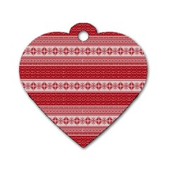 Pattern Dog Tag Heart (one Side)