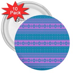 Pattern 3  Buttons (10 Pack)  by Valentinaart