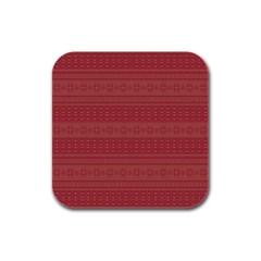 Pattern Rubber Square Coaster (4 Pack)  by Valentinaart