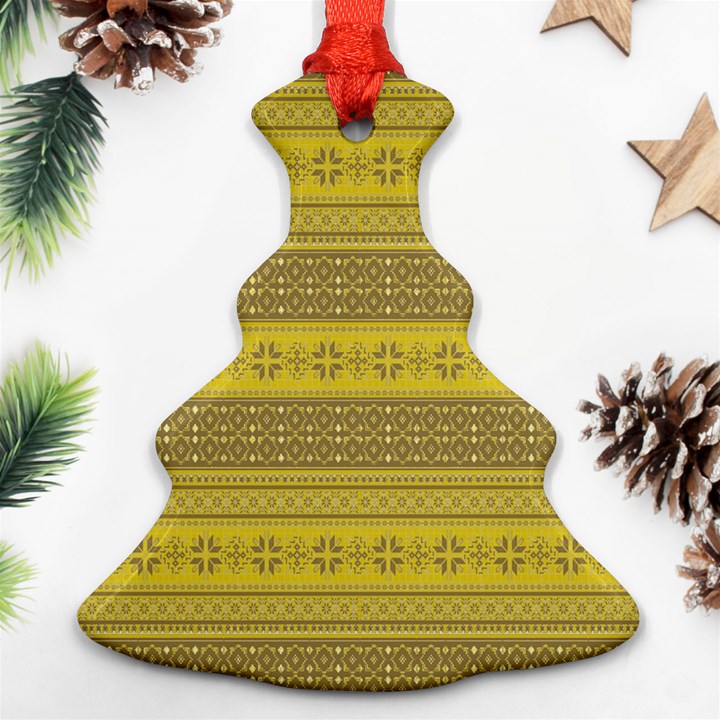 Pattern Christmas Tree Ornament (Two Sides)