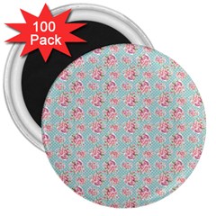 Floral Pattern 3  Magnets (100 Pack) by Valentinaart