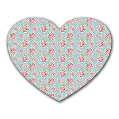 Floral Pattern Heart Mousepads by Valentinaart