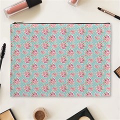 Floral Pattern Cosmetic Bag (xl) by Valentinaart