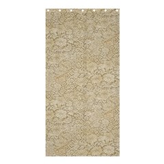 Old Floral Crochet Lace Pattern Beige Bleached Shower Curtain 36  X 72  (stall)  by EDDArt