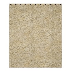 Old Floral Crochet Lace Pattern Beige Bleached Shower Curtain 60  X 72  (medium)  by EDDArt