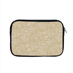 Old Floral Crochet Lace Pattern Beige Bleached Apple Macbook Pro 15  Zipper Case by EDDArt