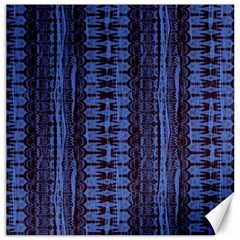 Wrinkly Batik Pattern   Blue Black Canvas 20  x 20  