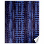 Wrinkly Batik Pattern   Blue Black Canvas 11  x 14   10.95 x13.48  Canvas - 1