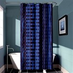 Wrinkly Batik Pattern   Blue Black Shower Curtain 36  x 72  (Stall)  Curtain(36 X72 ) - 33.26 x66.24  Curtain(36 X72 )