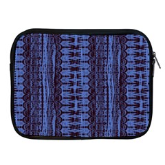 Wrinkly Batik Pattern   Blue Black Apple Ipad 2/3/4 Zipper Cases by EDDArt