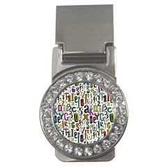 Colorful Retro Style Letters Numbers Stars Money Clips (cz)  by EDDArt