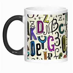 Colorful Retro Style Letters Numbers Stars Morph Mugs by EDDArt