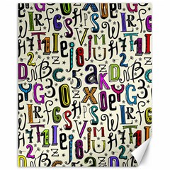 Colorful Retro Style Letters Numbers Stars Canvas 16  X 20   by EDDArt