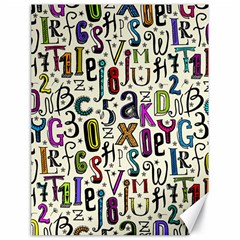 Colorful Retro Style Letters Numbers Stars Canvas 18  X 24   by EDDArt