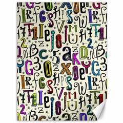 Colorful Retro Style Letters Numbers Stars Canvas 36  X 48  