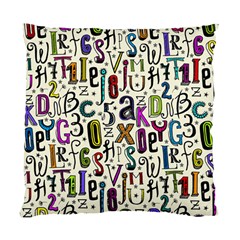 Colorful Retro Style Letters Numbers Stars Standard Cushion Case (two Sides) by EDDArt