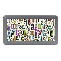 Colorful Retro Style Letters Numbers Stars Memory Card Reader (mini) by EDDArt