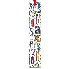 Colorful Retro Style Letters Numbers Stars Large Book Marks by EDDArt