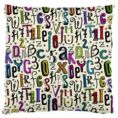 Colorful Retro Style Letters Numbers Stars Standard Flano Cushion Case (one Side)